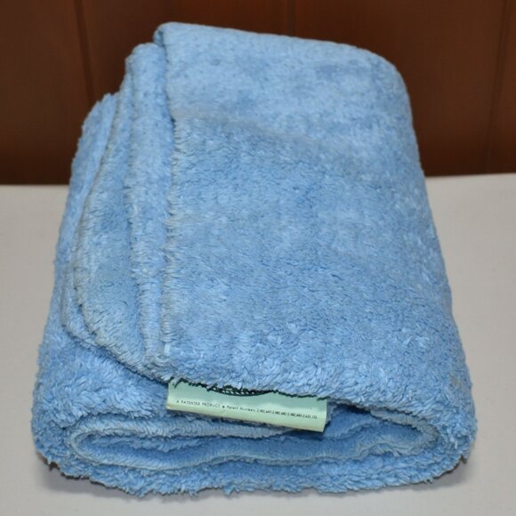 Vintage NWD Russell-Lacey Loop-n-Tuft Reversible Rug New Blue Cush 27" x 48" - Picture 1 of 9